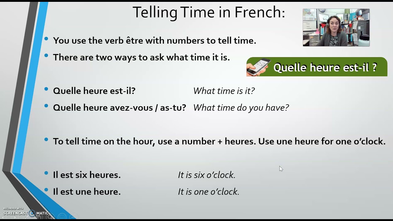 Telling Time in French