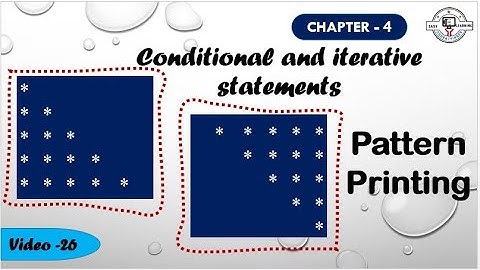 Chapter-4 | Pattern Printing (right angle triangle and inverse printing) (Video-26) | HINDI