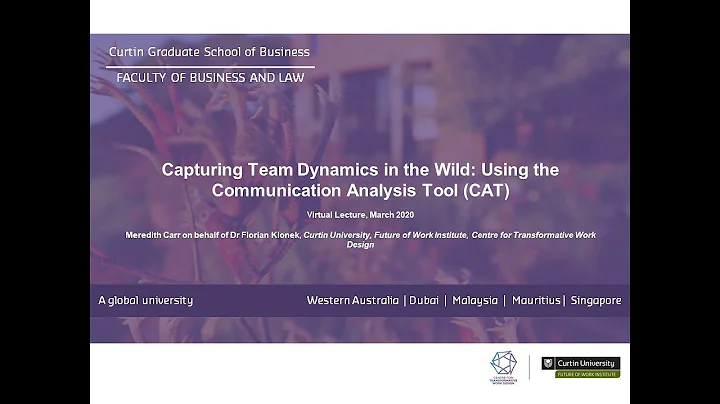 Capturing Team Dynamics using CAT  |  Virtual Lect...