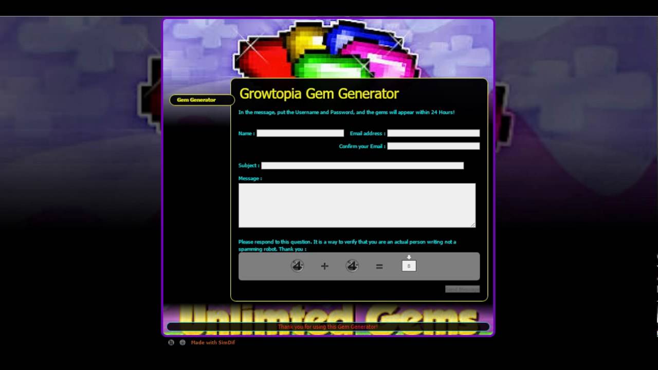 Growtopia Gem Generator! July 2016