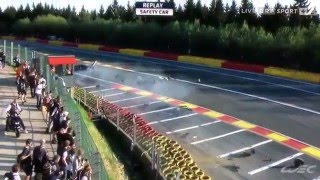 WEC Spa 6h Eau Rouge crash HD