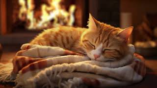 Глубокий сон гарантирован: кошачье мурлыканье и спокойная атмосфера у камина