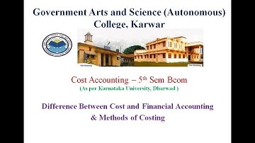 Difference Between Cost and financial Accounts - 5th Sem Bcom, KUD (Cost Accounting)