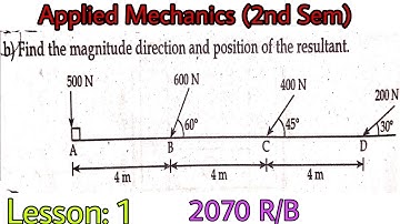 Applied Mechanics  Numerical | 2070R/B | 2nd Sem | CTEVT | Diploma Civil | Prashant YT |
