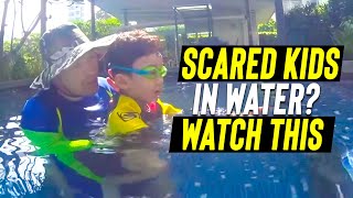 Scared kid learn to float in one lesson * how to teach to become Water safe