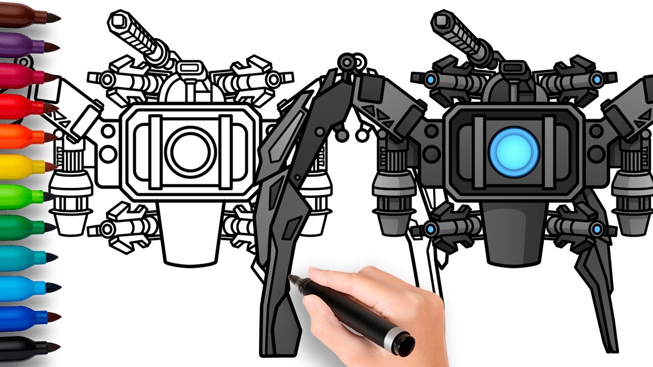 COMO DIBUJAR a UPGRADED CAMERA STRIDER | Skibidi Toilet - paso a paso ...