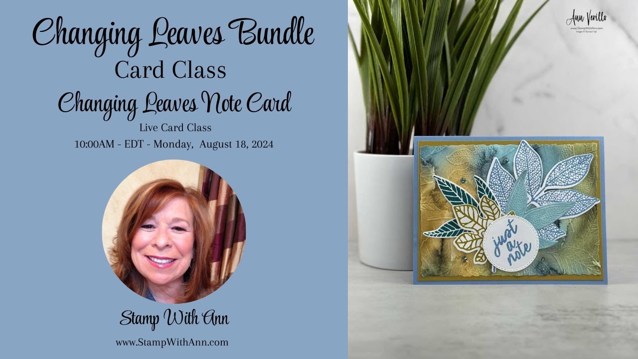 Stampin' Up! Changing Leaves Bundle Note Card Tutorial - YouTube