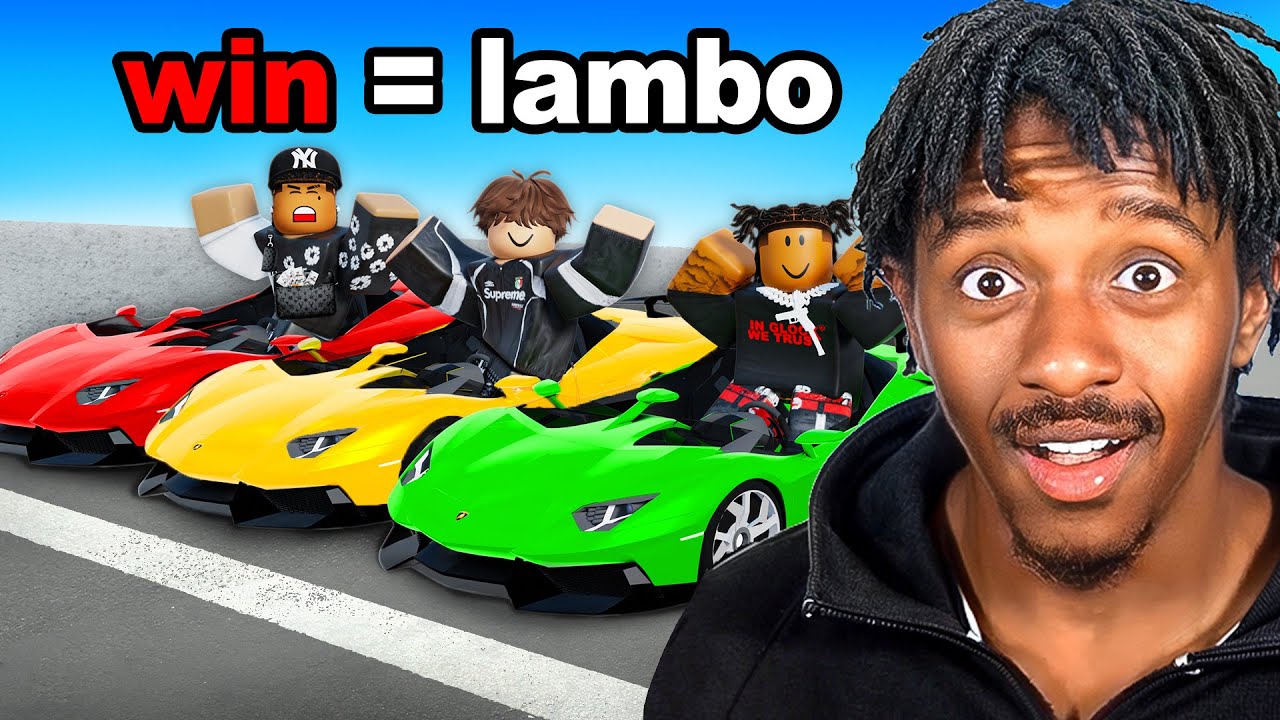 Lamborghini Race, But Winner Keeps Lamborghini (Roblox Driving Empire)