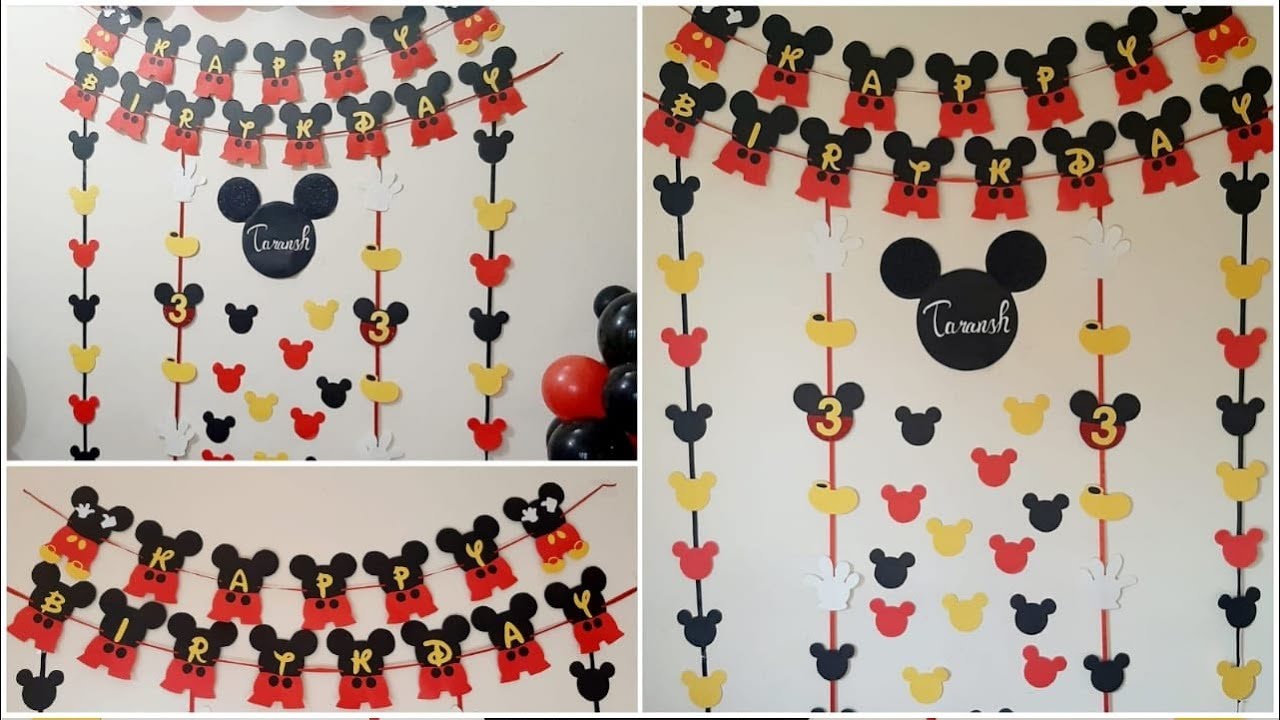 DIY Mickey Mouse Theme Birthday Decorations