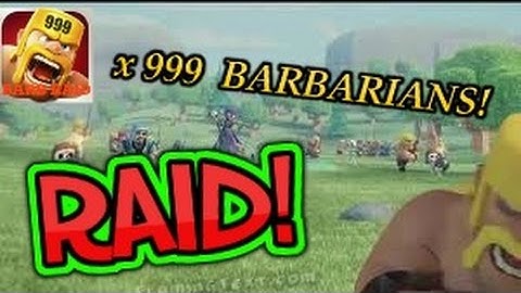Clash Of Clans | Sandbox Attack - 999 Barbarian & 999 Wizzy Raid