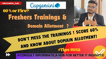 Capgemini Adapt Trainings Freshers | Know Reality to survive trainings 2025