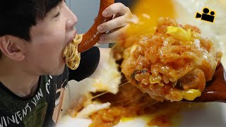 처음먹어본 투움바파스타..김치볶음밥 Cheese Kimchi Fried Rice ENG Cinema Mukbang DoNam 시네마먹방