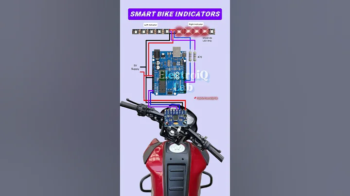 #diy Self-Activating #bike #indicators 🚲💡| #arduino Bike Indicator with Motion#sensor MPU6050 #shots