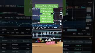 Stocks Picks of the Day #NVAX -short #VRNA -long #U -long #MEGL -short #APP -short Mix market #viral