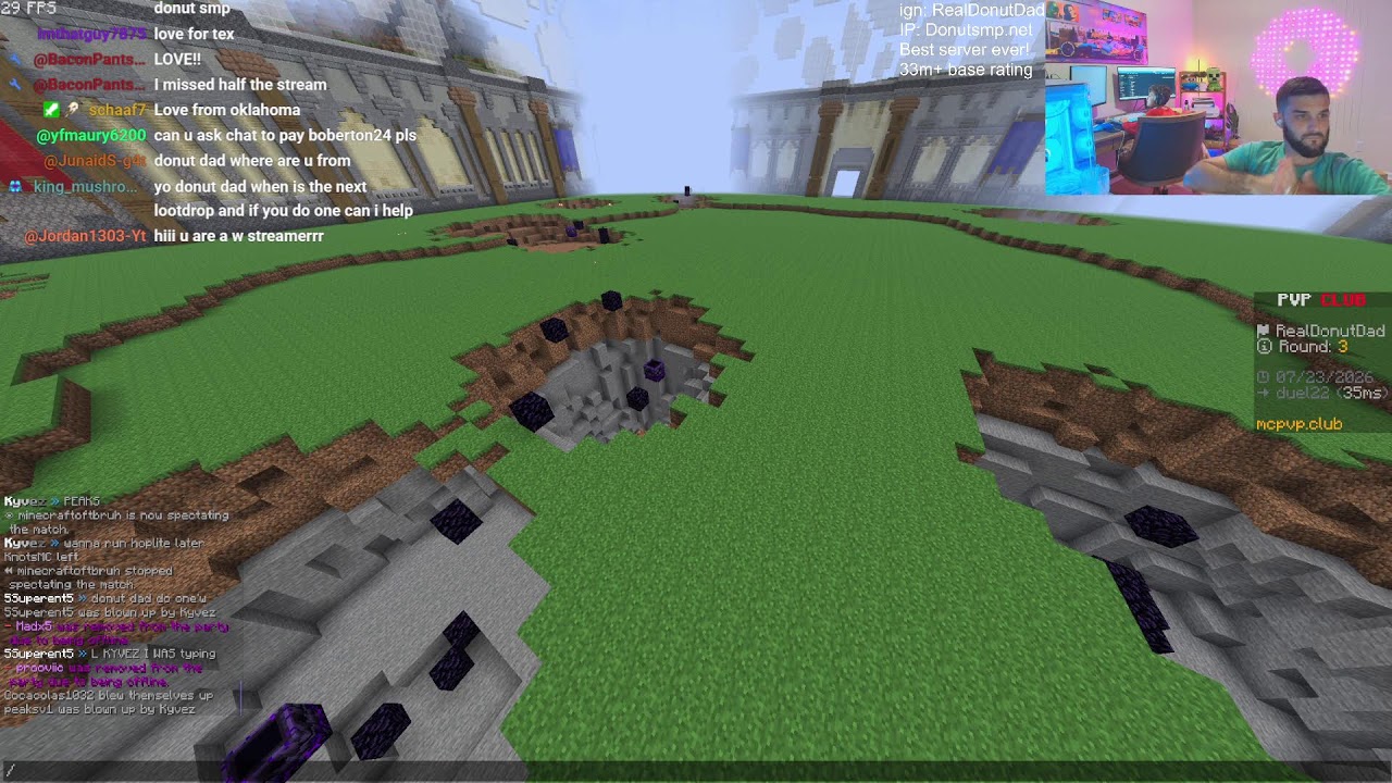 Donut SMP w/ Donut Dad! Join up! Base Ratings + PvP + Loot Drops + More fun!