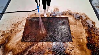 Amazing carpet wash until the colors swirled | satisfying video | asmr cleaning