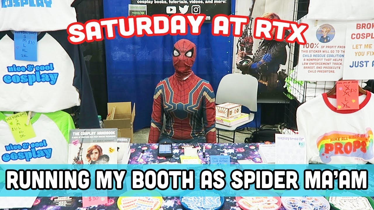 Running my cosplay booth as Spider Ma'am at RTX