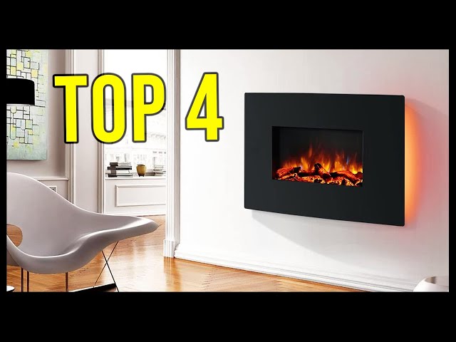 Klarstein Cheminée Electrique Encastrable, Chauffage Electrique de 1800W, Fausse  Cheminée Decorative Murale avec Effet Flamme en