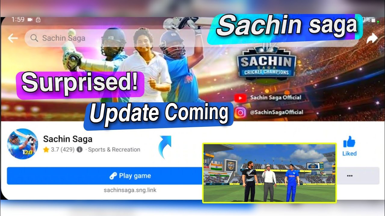 Sachin Saga Cricket Game New Update Coming Big Surprise! Sachin