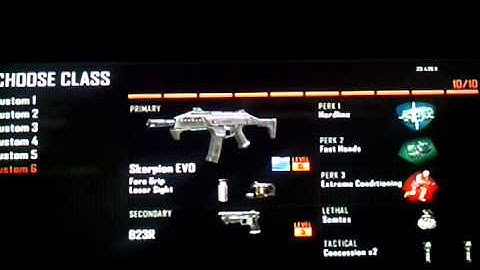 Black ops 2 custom classes setups
