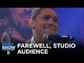 Trevor sings a tribute to the studio audience  the daily show