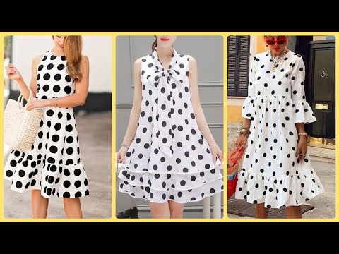 black white dot dress