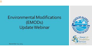 Environmental Modifications (EMODs) Update Webinar