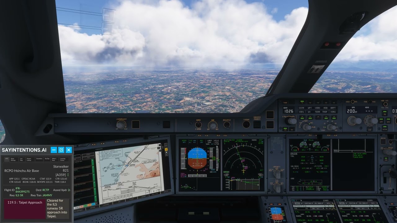 Starlux A350 | Osaka Kansai/関空 to Taipei | Strong Headwind ILS RWY 05R Landing | MSFS 2024