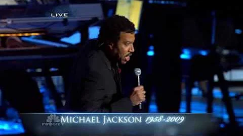 Lionel Richie sing " Jesus Is Love " at Michael Jackson's public memorial