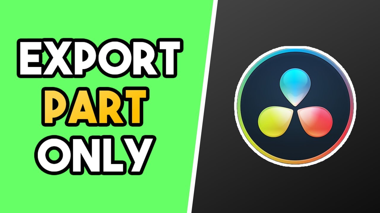 How to Export Part of Timeline in Davinci Resolve - YouTube