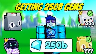 *GETTING 250B GEMS* | INSANE TRADES FOR RARE PETS| Roblox Pet Simulator X