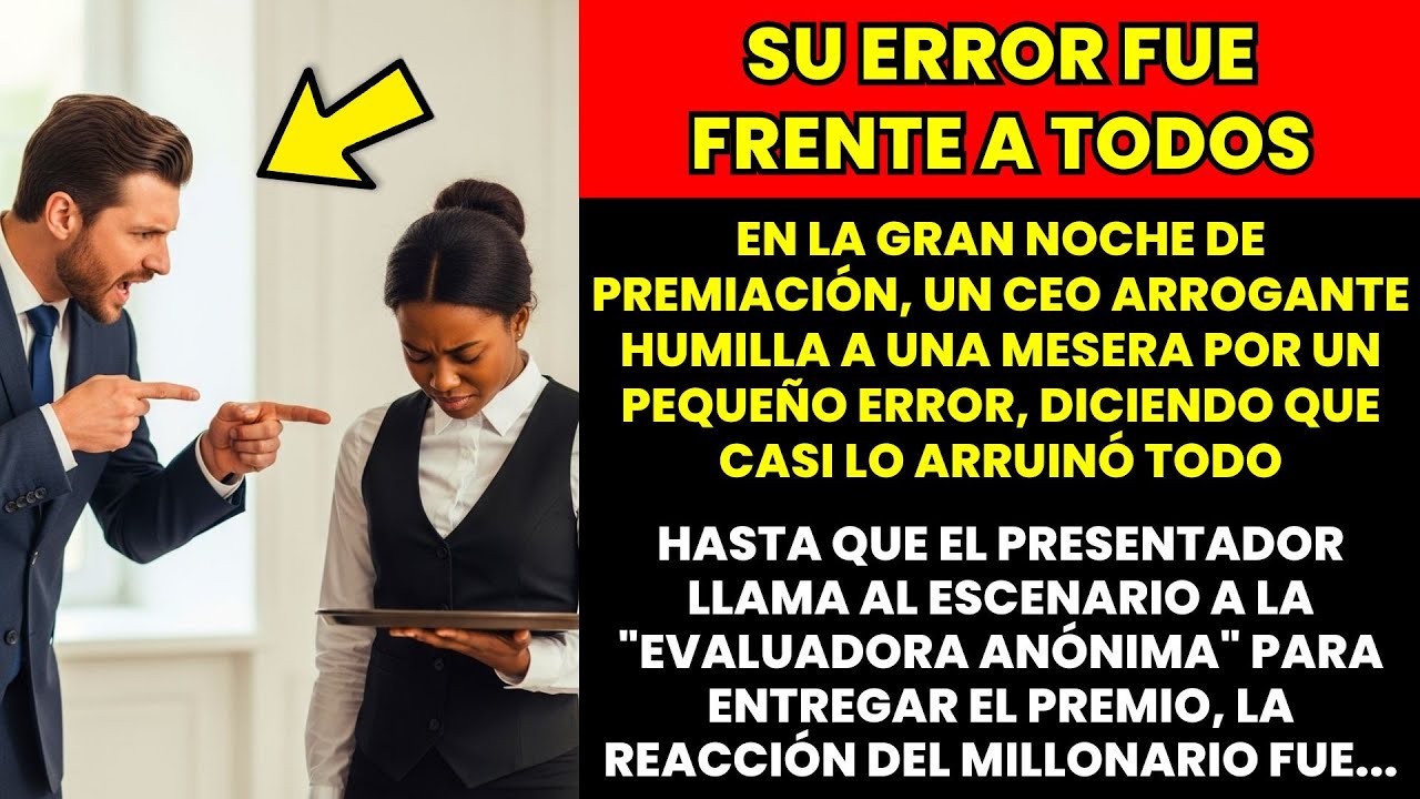 EL CEO MILLONARIO HUMILLA A LA CAMARERA EN LA CEREMONIA DE PREMIOS. HASTA QUE EL PRESENTADOR…