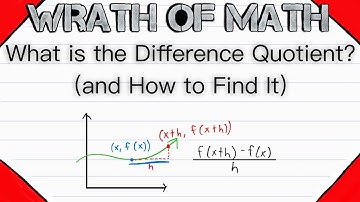 What is the Difference Quotient? (and How to Find It) | Functions, Rate of Change, Calculus