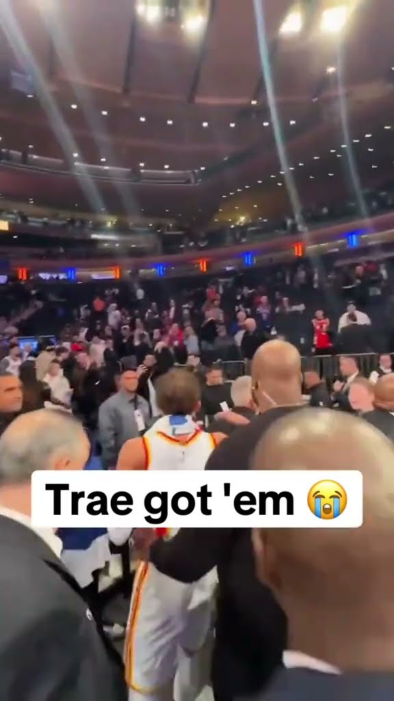 Wait for Trae Young and this fan after eliminating the Knicks in the NBA Cup ? (via @atlhawks/TT)
