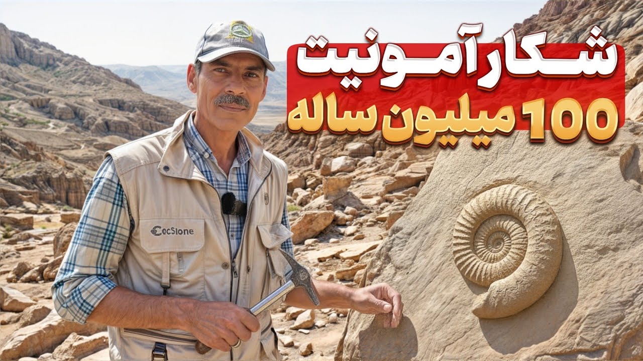 جستجو و اکتشاف فسیل آمونیت 100 میلیون ساله : شکار سنگ قیمتی در طبیعت #سنگ_قیمتی 