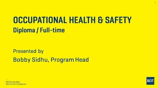 BCIT Occupational Health u0026 Safety (Full-time Diploma) - Online Info Session