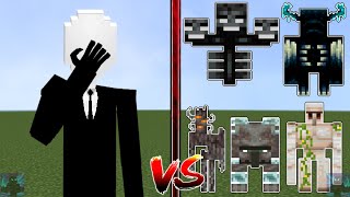 MINECRAFT BOSSES vs SLENDERMAN - Minecraft Mob Battle