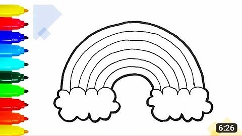 Vẽ và tô màu cầu vồng đẹp nhất | Draw and color the most beautiful rainbow | @HeoXinh