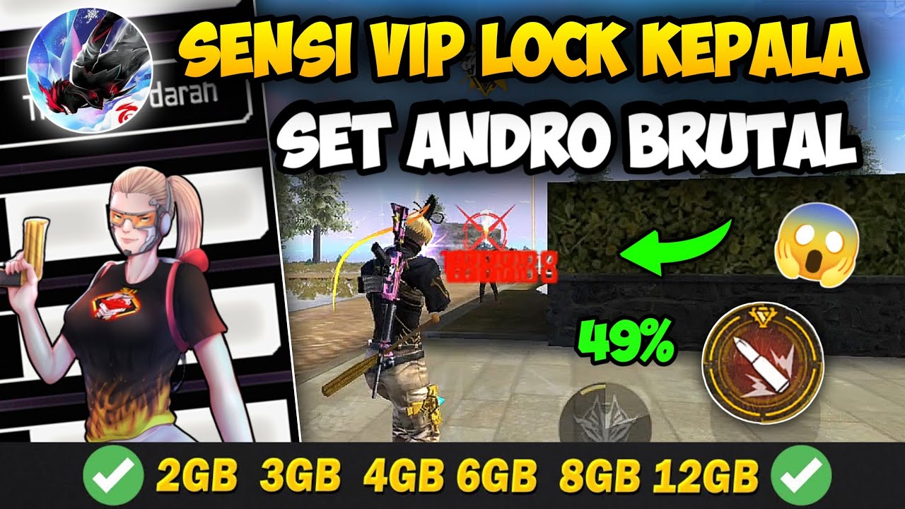 2025 VIRAL ( VIP SENSI FF AUTO HEADSHOT ) ⚙️😱 PENGATURAN SENSITIVITAS FF AUTO HEADSHOT & SET ANDRO