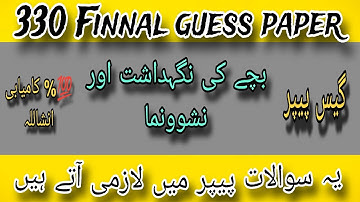 330 final guess paper! Aiou course code 330 guess paper #330