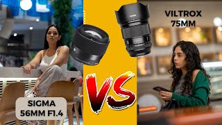 Cuál es el mejor Sigma 56mm F1.4 Vs Viltrox 75mm F1.2