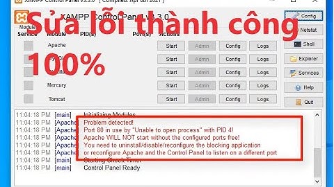 Hướng dẫn cài đặt Xampp và sửa lỗi "Port 80 in use" thành công 100%