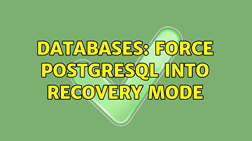 Databases: force PostgreSQL into recovery mode