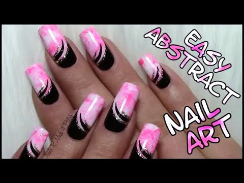 Einfaches Abstraktes Nageldesign Selber Machen Party Nagel Easy Nail Art Youtube