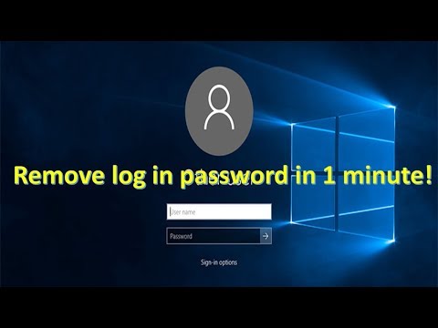 How to remove windows 10 log in password 2018