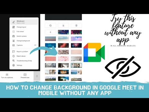 How to change background in google meet in mobile without any app and