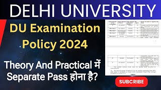 Delhi University Semester Examination Passing Mark's Criteria 2024 #anas_du