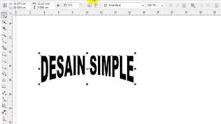 proses awal desain simple untuk sablon digital cutting, dari corel menjadi PNG
