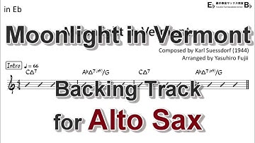Moonlight in Vermont - Backing Track with Sheet Music for Alto Sax