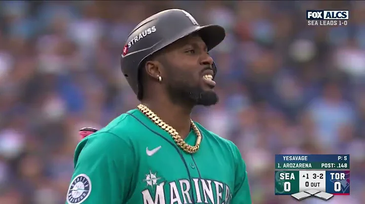 Randy Arozarena Getting Plunked (2025 Season)